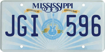 MS license plate JGI596