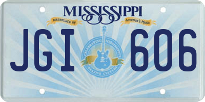 MS license plate JGI606