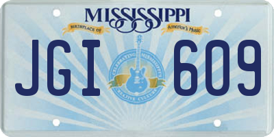 MS license plate JGI609