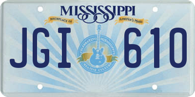 MS license plate JGI610