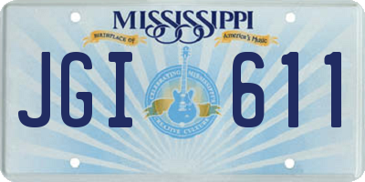 MS license plate JGI611