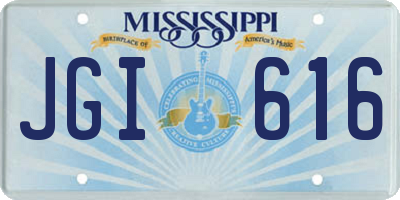 MS license plate JGI616