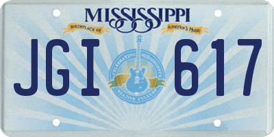 MS license plate JGI617