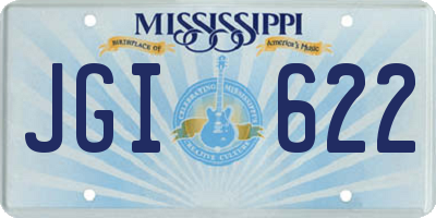 MS license plate JGI622