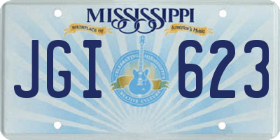 MS license plate JGI623