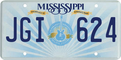 MS license plate JGI624