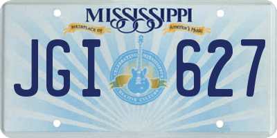 MS license plate JGI627