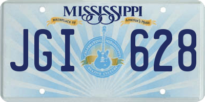 MS license plate JGI628