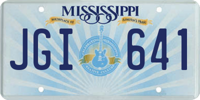 MS license plate JGI641