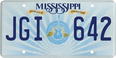 MS license plate JGI642