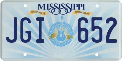MS license plate JGI652