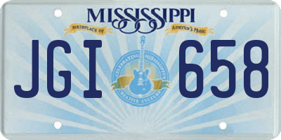 MS license plate JGI658