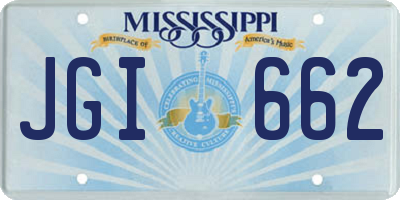 MS license plate JGI662