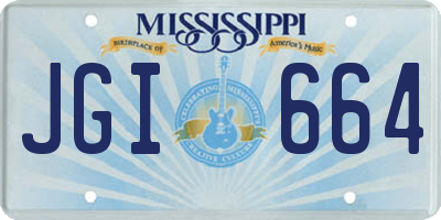 MS license plate JGI664