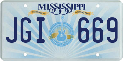 MS license plate JGI669