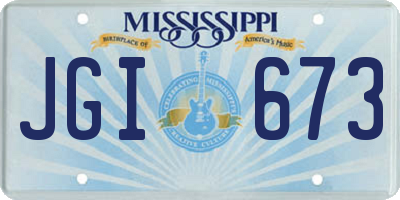 MS license plate JGI673