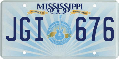 MS license plate JGI676