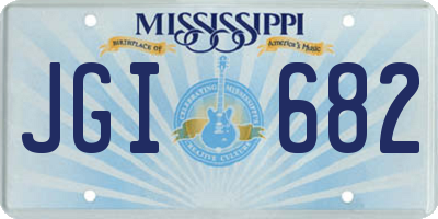 MS license plate JGI682