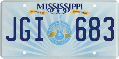 MS license plate JGI683