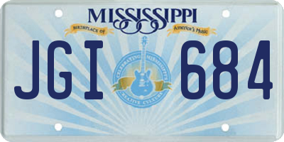 MS license plate JGI684