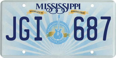 MS license plate JGI687