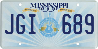 MS license plate JGI689