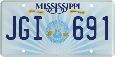 MS license plate JGI691