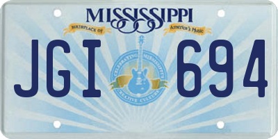 MS license plate JGI694