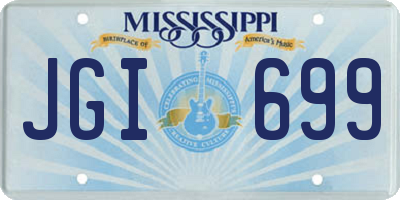 MS license plate JGI699