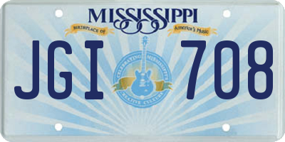 MS license plate JGI708