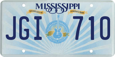 MS license plate JGI710