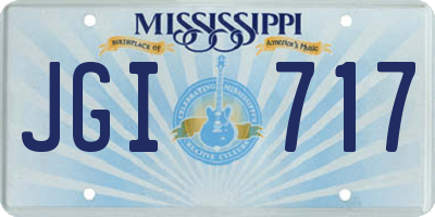 MS license plate JGI717
