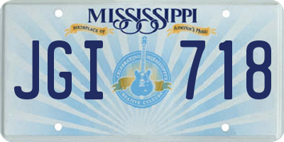 MS license plate JGI718