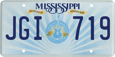MS license plate JGI719