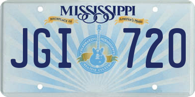MS license plate JGI720