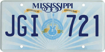 MS license plate JGI721