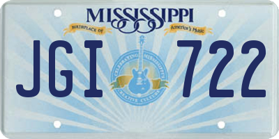 MS license plate JGI722