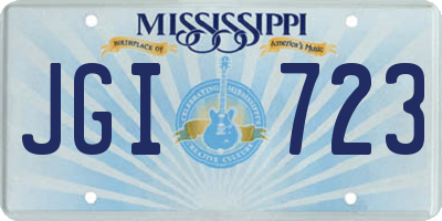 MS license plate JGI723