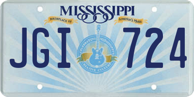 MS license plate JGI724