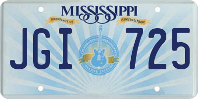 MS license plate JGI725