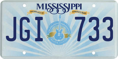 MS license plate JGI733
