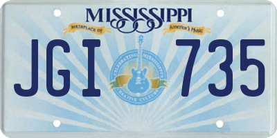 MS license plate JGI735