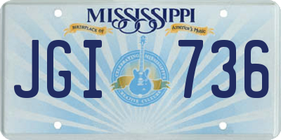MS license plate JGI736