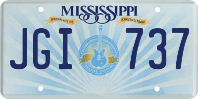 MS license plate JGI737