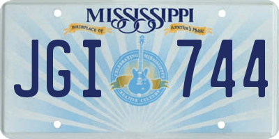 MS license plate JGI744