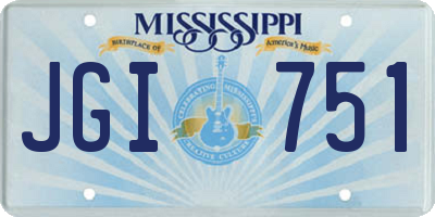 MS license plate JGI751