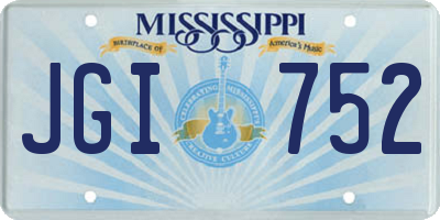 MS license plate JGI752