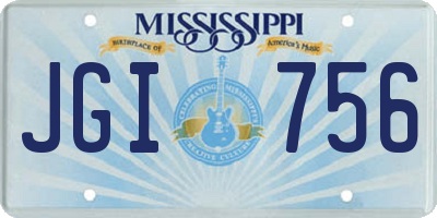 MS license plate JGI756