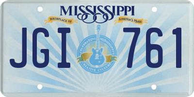 MS license plate JGI761