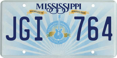 MS license plate JGI764